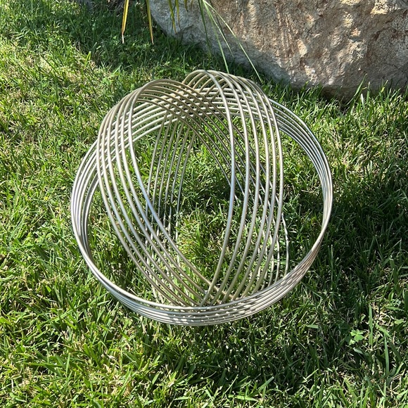 Silver Metal Large Sphere Ball Decor 40” diameter - Picture 1 of 5